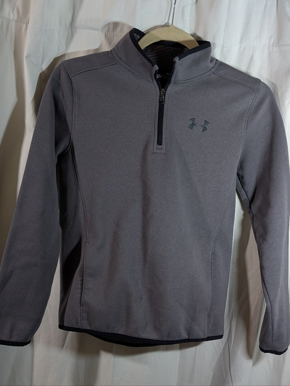 Under Armour Youth Gray Quarter-Zip Performance Zip Up Medium *T1